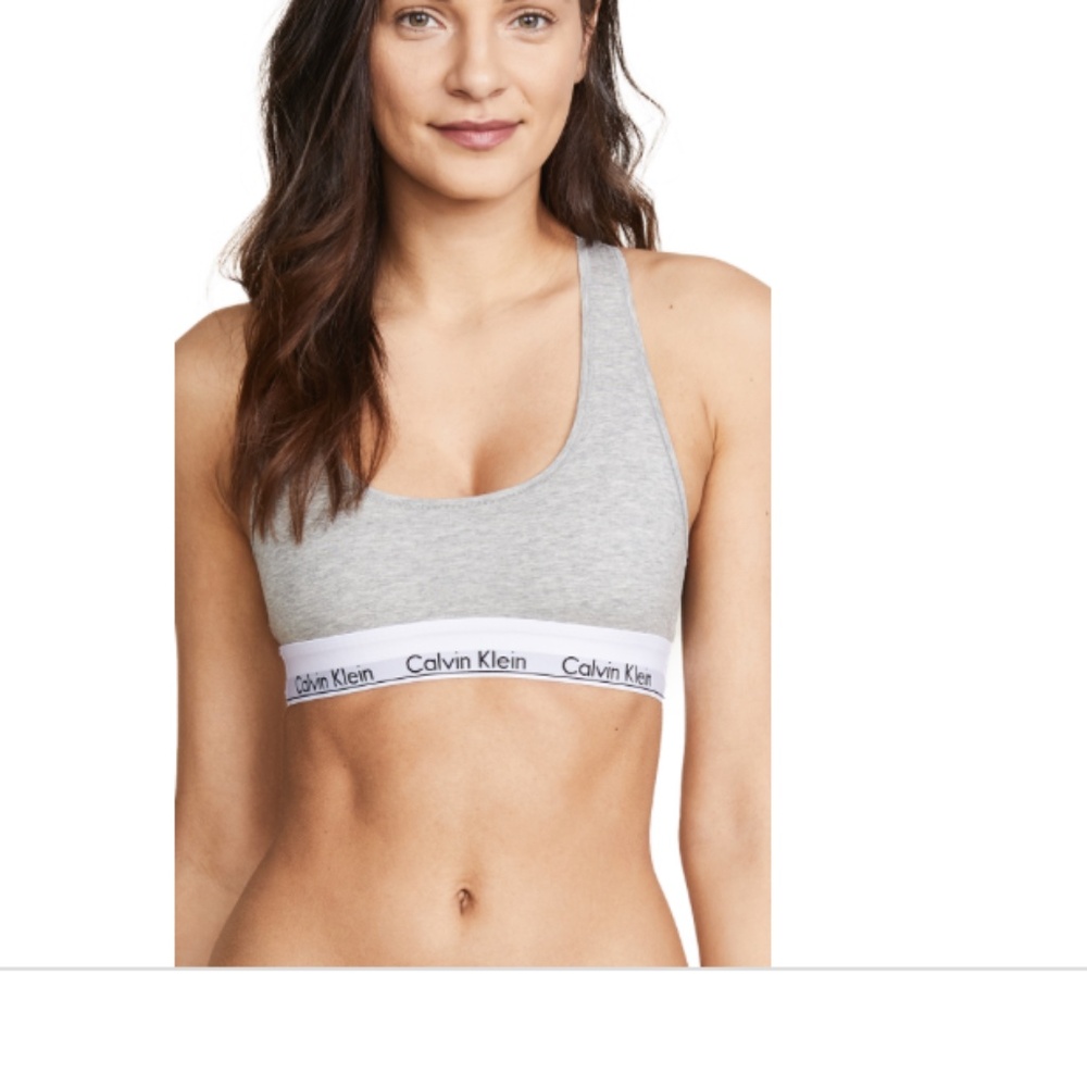 Calvin Klein Women's Modern Cotton Bralette F3785 - Grey Heather
